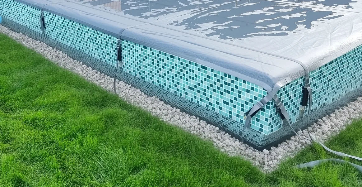 Покрывало для бассейна под снегом — защита зимой в Иваново